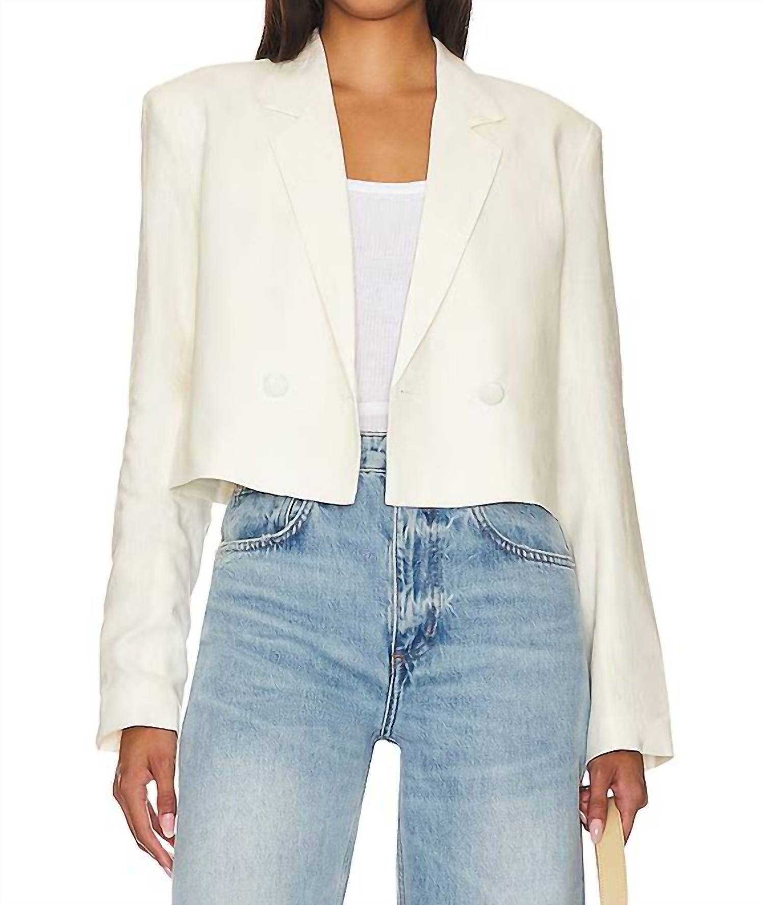 New Steve Madden Kourtney Blazer In Ivory